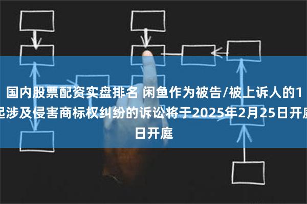 国内股票配资实盘排名 闲鱼作为被告/被上诉人的1起涉及侵害商标权纠纷的诉讼将于2025年2月25日开庭